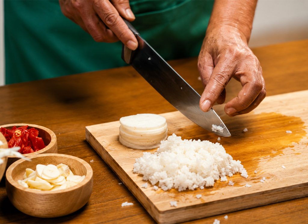 chef prepping food